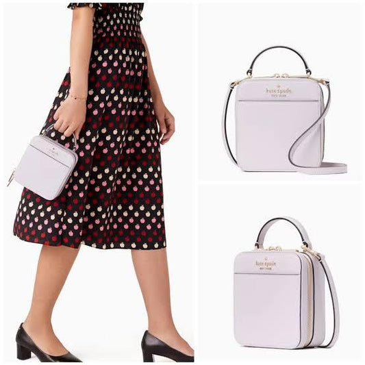 ORIG & IMPORTED KS Daisy Vanity Crossbody Bag in Lilac & Black