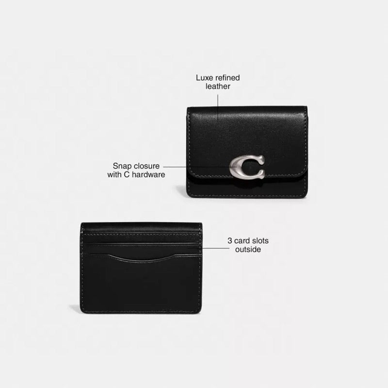 ORIGINAL & IMPORTED COACH Retail Bandit Card Case Small Flap Wallet in Brown and Green