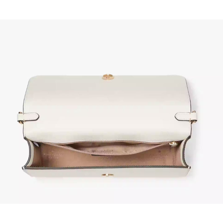 ORIG & IMPORTED KS Madison Flap Convertible Crossbody Bag in Beige/White