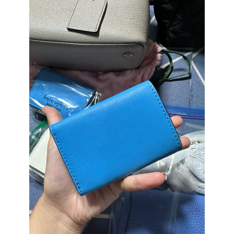 ORIG & IMPORTED KS Staci Micro TriFold Small Black / Blue /Pink Wallet