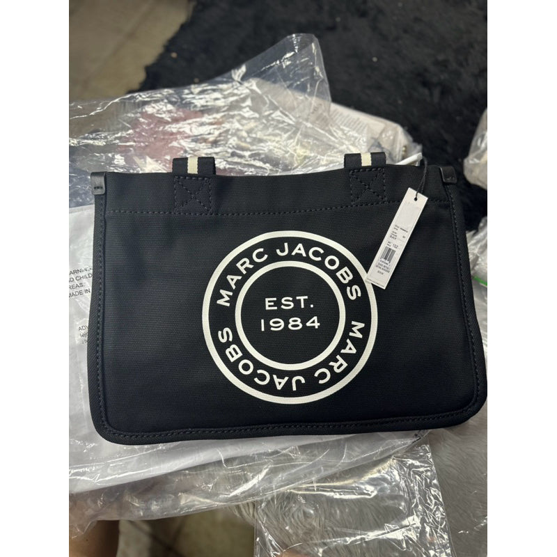 ORIG & IMPORTED MJ Signet Canvas Medium Tote Bag Black