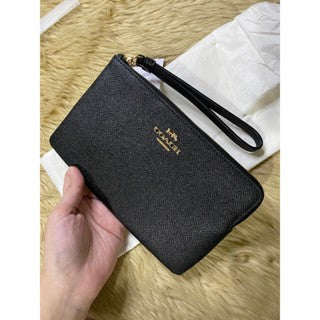 ORIG & IMPORTED CCH Large Corner Zip Wristlet Phone Wallet In Signature Canvas Brown/Khaki