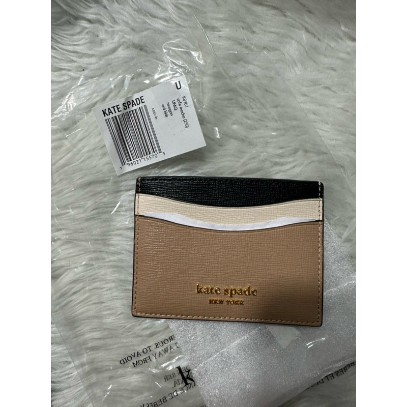 ORIG & IMPORTED KS Morgan Colorblocked Cardholder Small Wallet Beige