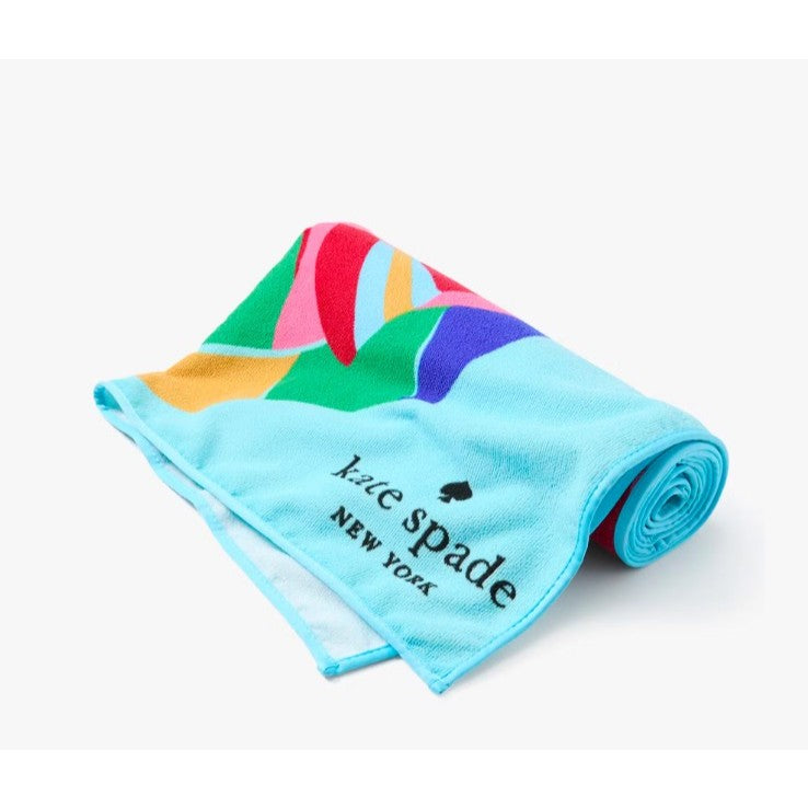 ORIG & IMPORTED KS Tropical Fish Beach Large Towel Blue