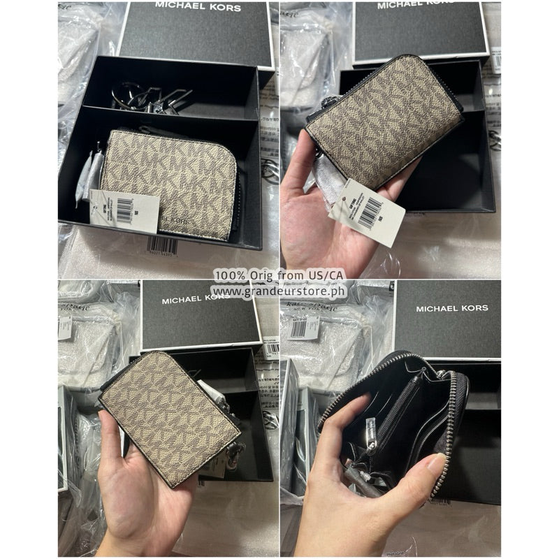 ORIG & IMPORTED MK Logo Men's Wallet and Keychain Gift Set