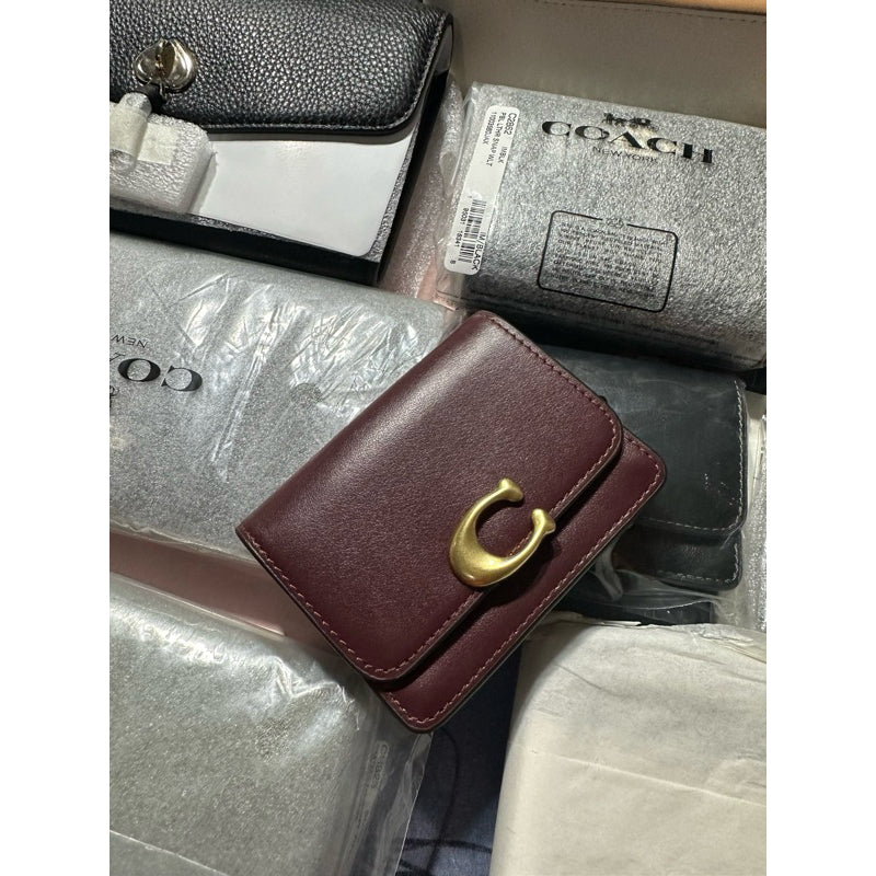 ORIGINAL & IMPORTED COACH Retail Bandit Card Case Small Flap Wallet in Brown and Green