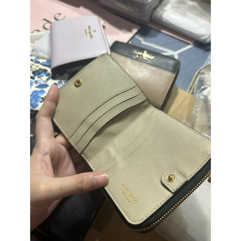 ORIG & IMPORTED KS Retail Morgan Small Compact Wallet Beige/Black