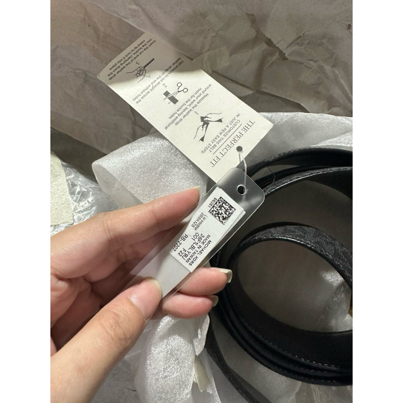 SALE! ORIG & IMPORTED MK Men's Monogram Logo Belt 34mm Cut to Size