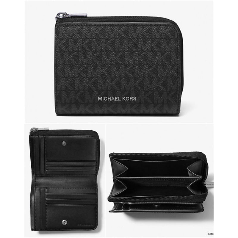 ORIG & IMPORTED MK Cooper Signature Logo Folio Men’s Coin Bifold Wallet blue black