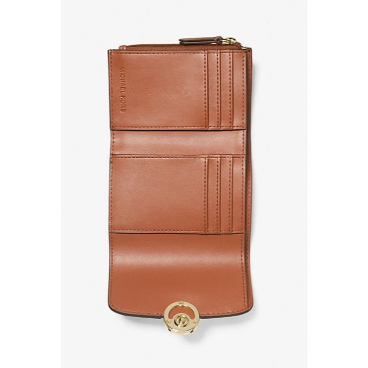 ORIG & IMPORTED MK Leida Carmen Medium Signature Logo Wallet Brown