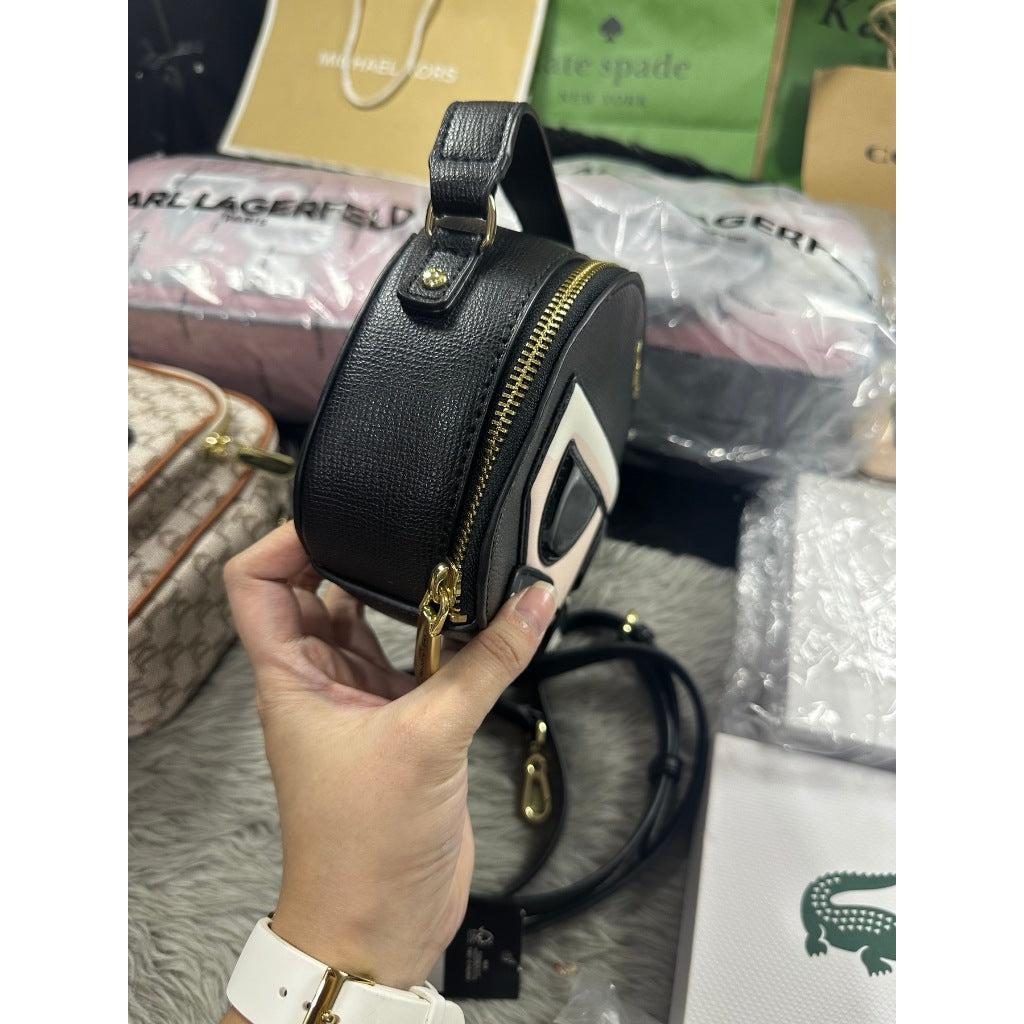 ORIG PRELOVED  KARL LAGERFELD PARIS Classic Black Maybelle Top Handle Crossbody Bag