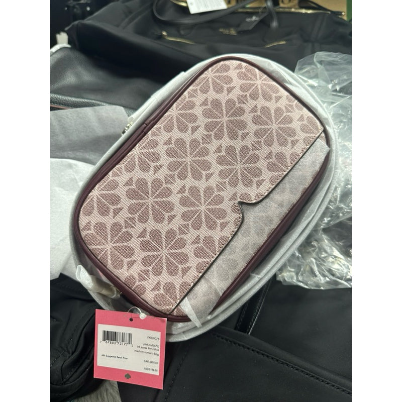 ORIG & IMPORTED KS spade flower coated canvas infinite medium camera bag pink
