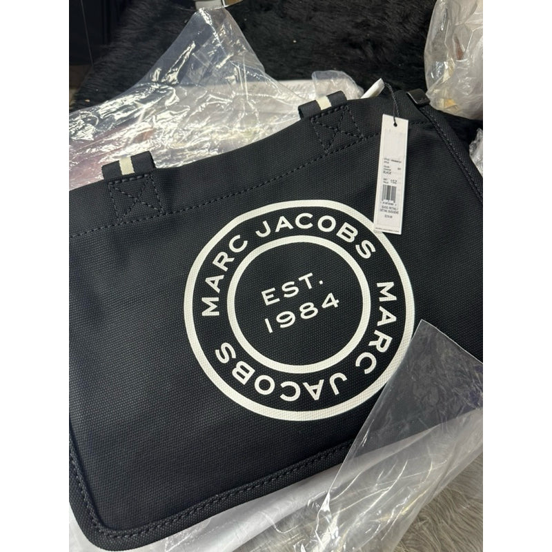 ORIG & IMPORTED MJ Signet Canvas Medium Tote Bag Black