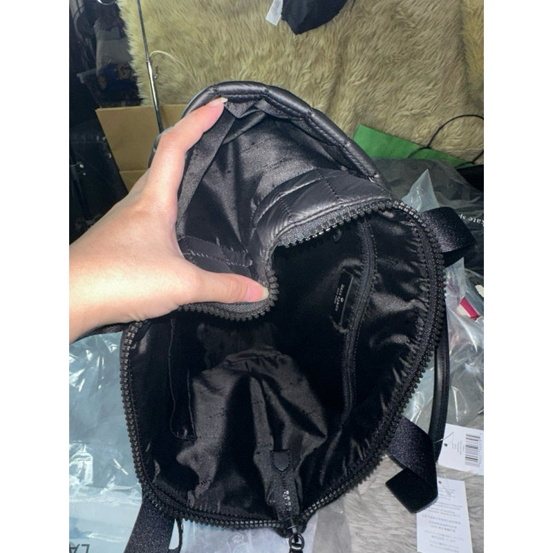 ORIG & IMPORTED KS Camden Quilted Medium Tote Black Bag