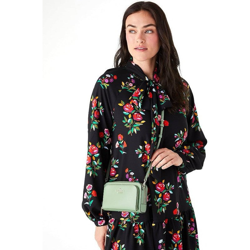 SALE! ❤️  KS Staci Dual Zip-Around Crossbody Small Bag black brown green pink