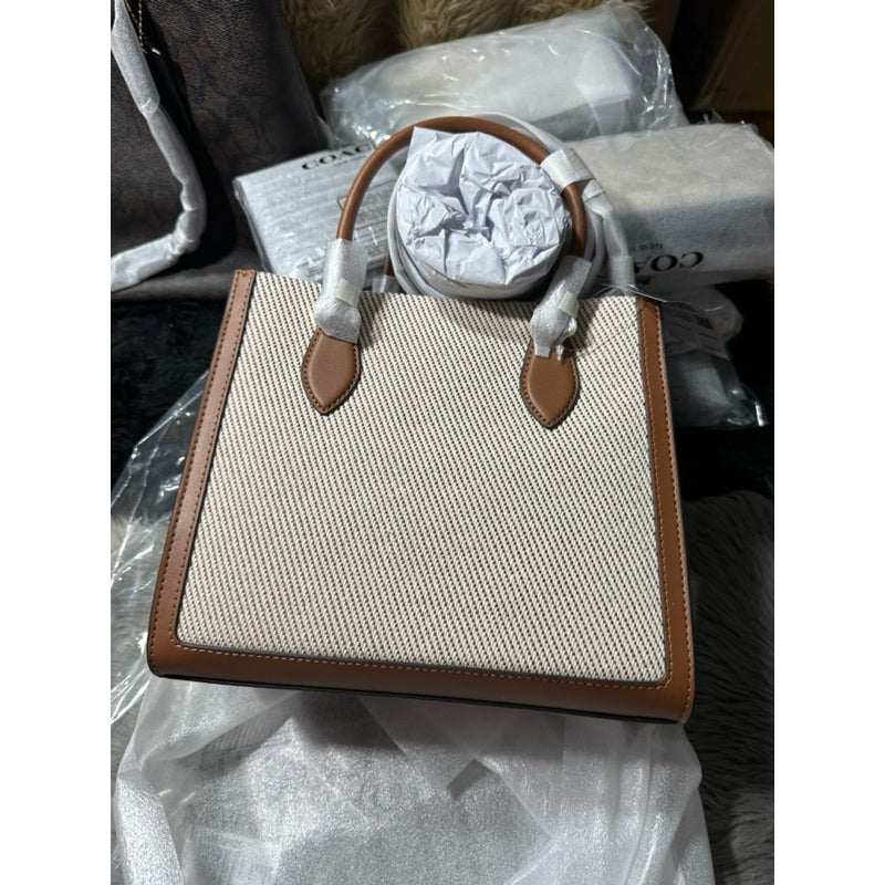 ORIG & IMPORTED KS Ellie Canvas Small Tote Brown/Black Bag
