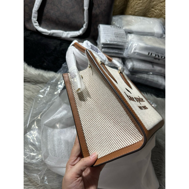 ORIG & IMPORTED KS Ellie Canvas Small Tote Brown/Black Bag