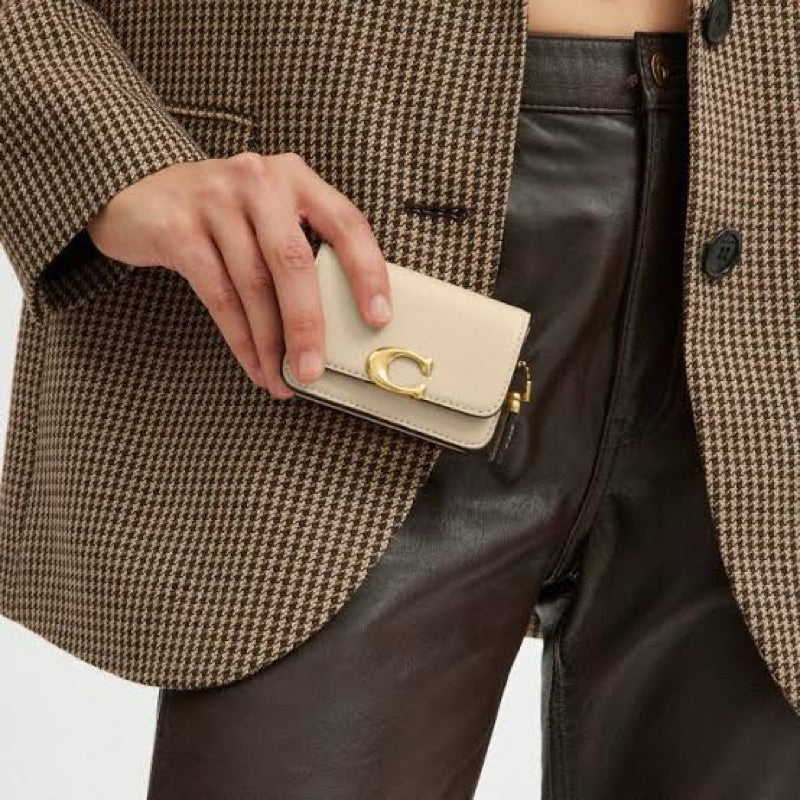 ORIGINAL & IMPORTED COACH Retail Bandit Card Case Small Flap Wallet in Brown and Green