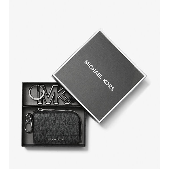 ORIG & IMPORTED MK Logo Men's Wallet and Keychain Gift Set