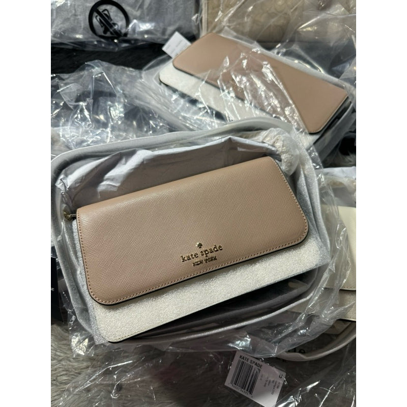 ORIG & IMPORTED KS Madison Flap Crossbody Bag in White/Black/Beige/Pink/Red