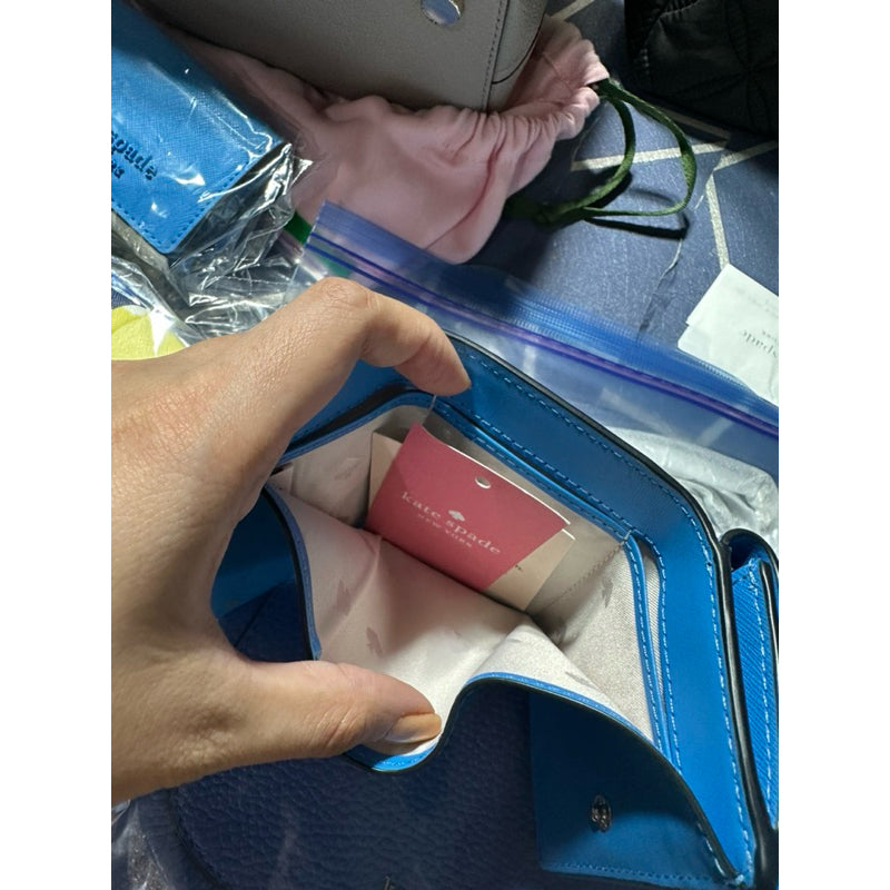 ORIG & IMPORTED KS Staci Micro TriFold Small Black / Blue /Pink Wallet