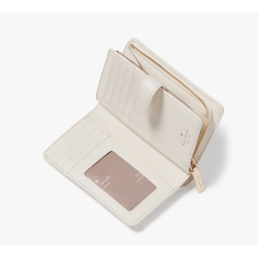 ORIG PRELOVED  KS Carey Medium Compact Bifold Wallet White