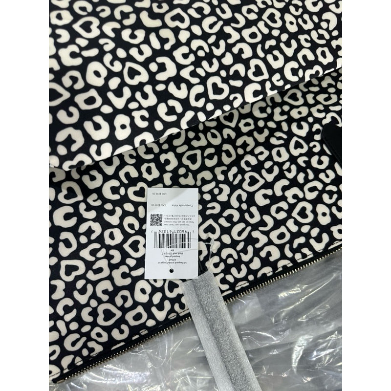 ORIG & IMPORTED KS Kitt Leopard Large Nylon Tote Bag Black