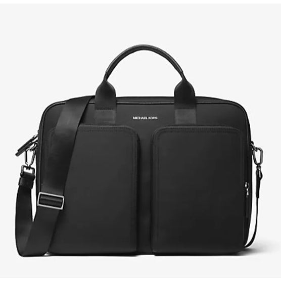 ORIG & IMPORTED MK Kent Nylon Utility Pocket Briefcase Laptop Men's Bag Black