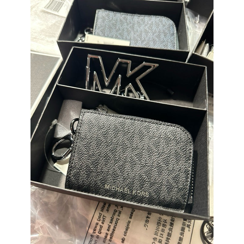 ORIG & IMPORTED MK Logo Men's Wallet and Keychain Gift Set
