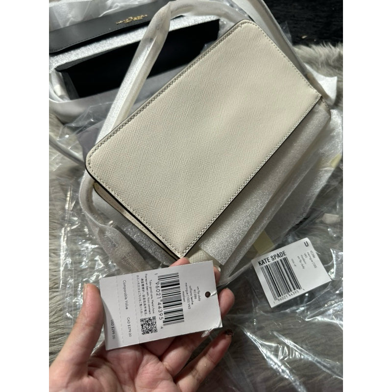 ORIG & IMPORTED KS Madison Flap Crossbody Bag in White/Black/Beige/Pink/Red