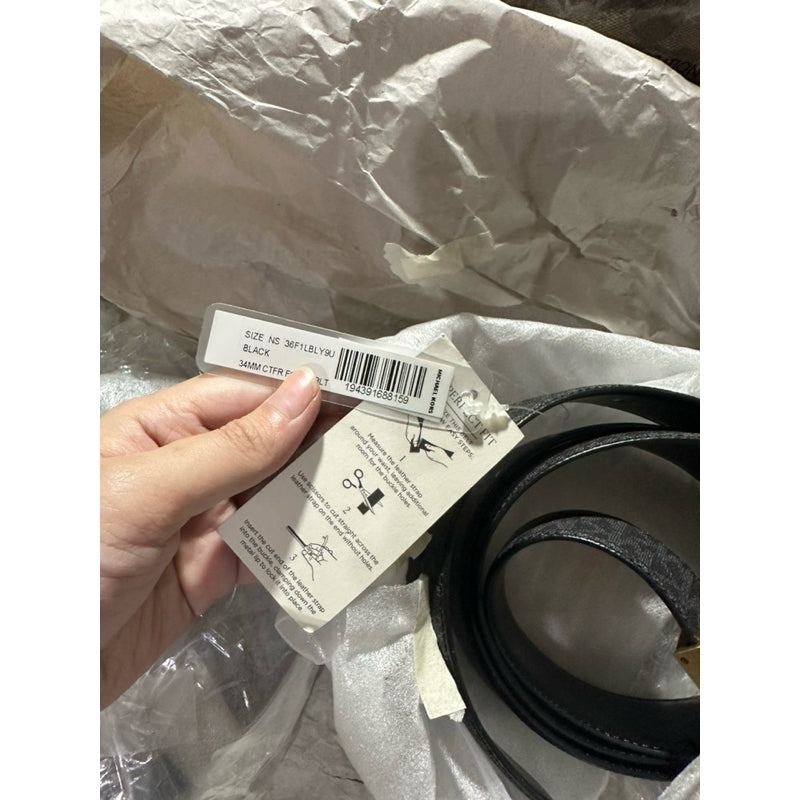 SALE! ORIG & IMPORTED MK Men's Monogram Logo Belt 34mm Cut to Size