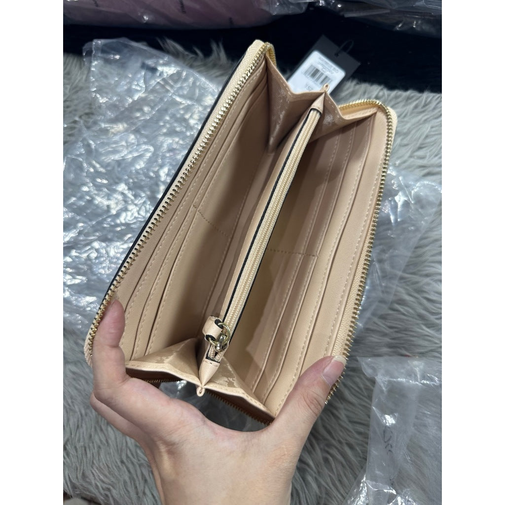 ORIG & IMPORTED Karl Lagerfeld Paris KL Maybelle Continental Long Wallet Cream