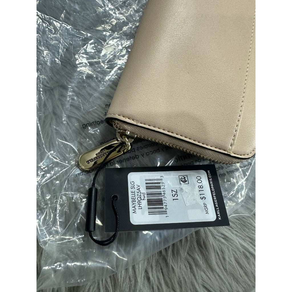 ORIG & IMPORTED Karl Lagerfeld Paris KL Maybelle Continental Long Wallet Cream