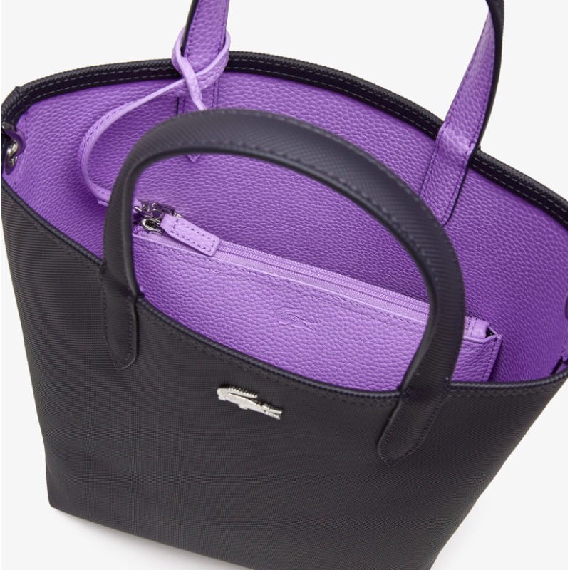 ORIG & IMPORTED LCT Women's Anna Reversible Canvas Tote Bag in Black/Purple