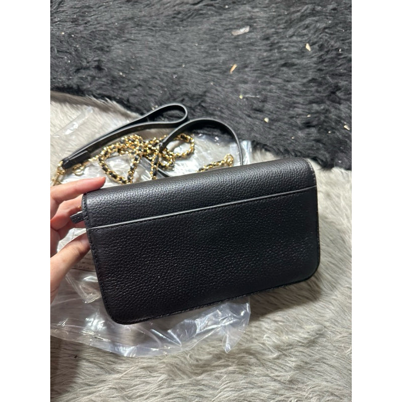 ORIG & IMPORTED TB Britten pebble chain crossbody small bag/purse/wristlet in black