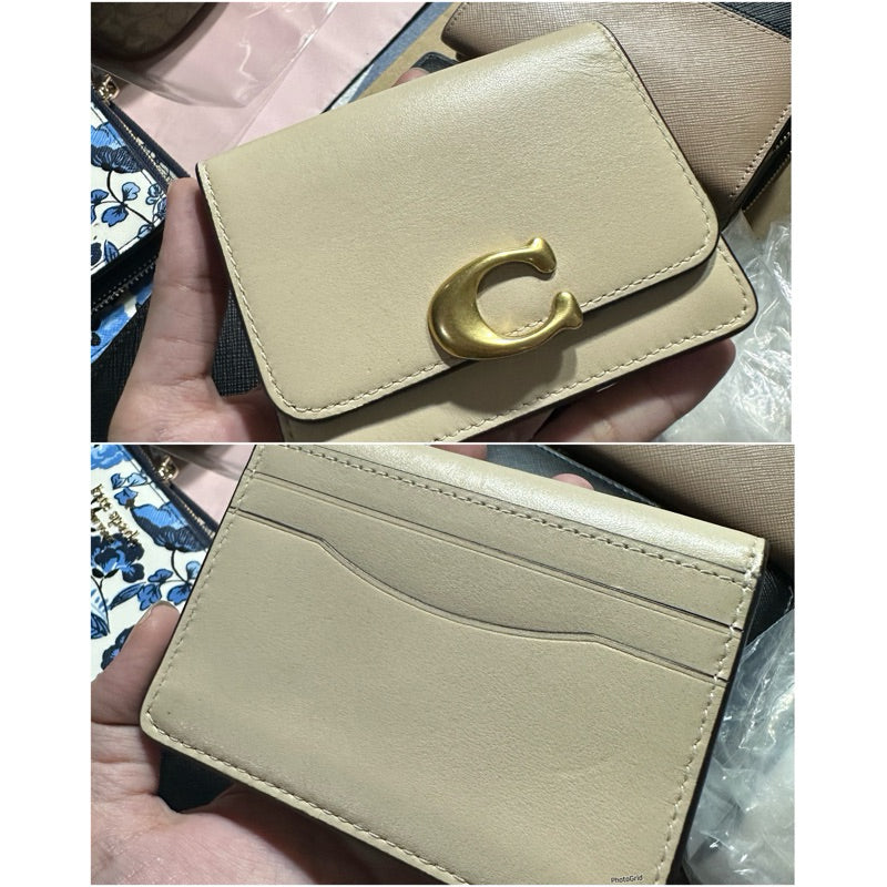 ORIGINAL & IMPORTED COACH Retail Bandit Card Case Small Flap Wallet in Brown and Green