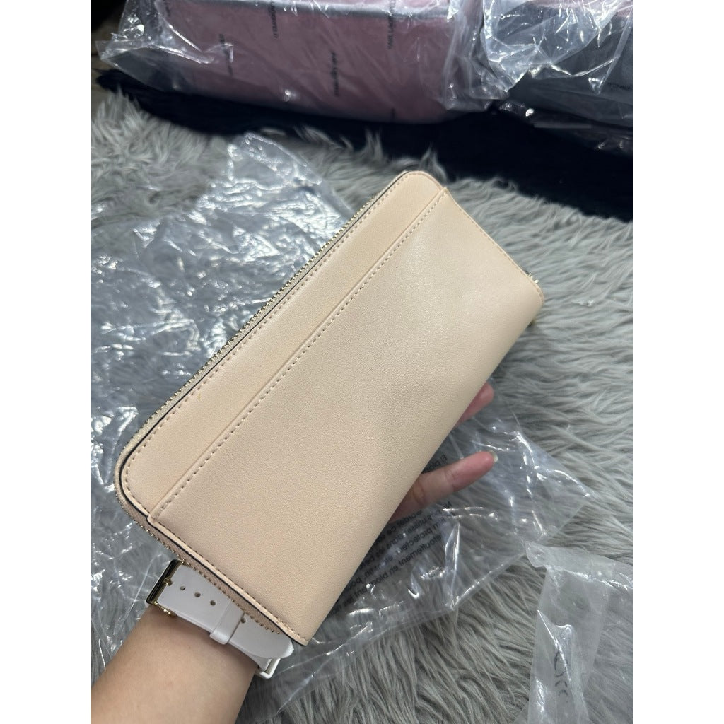 ORIG & IMPORTED Karl Lagerfeld Paris KL Maybelle Continental Long Wallet Cream