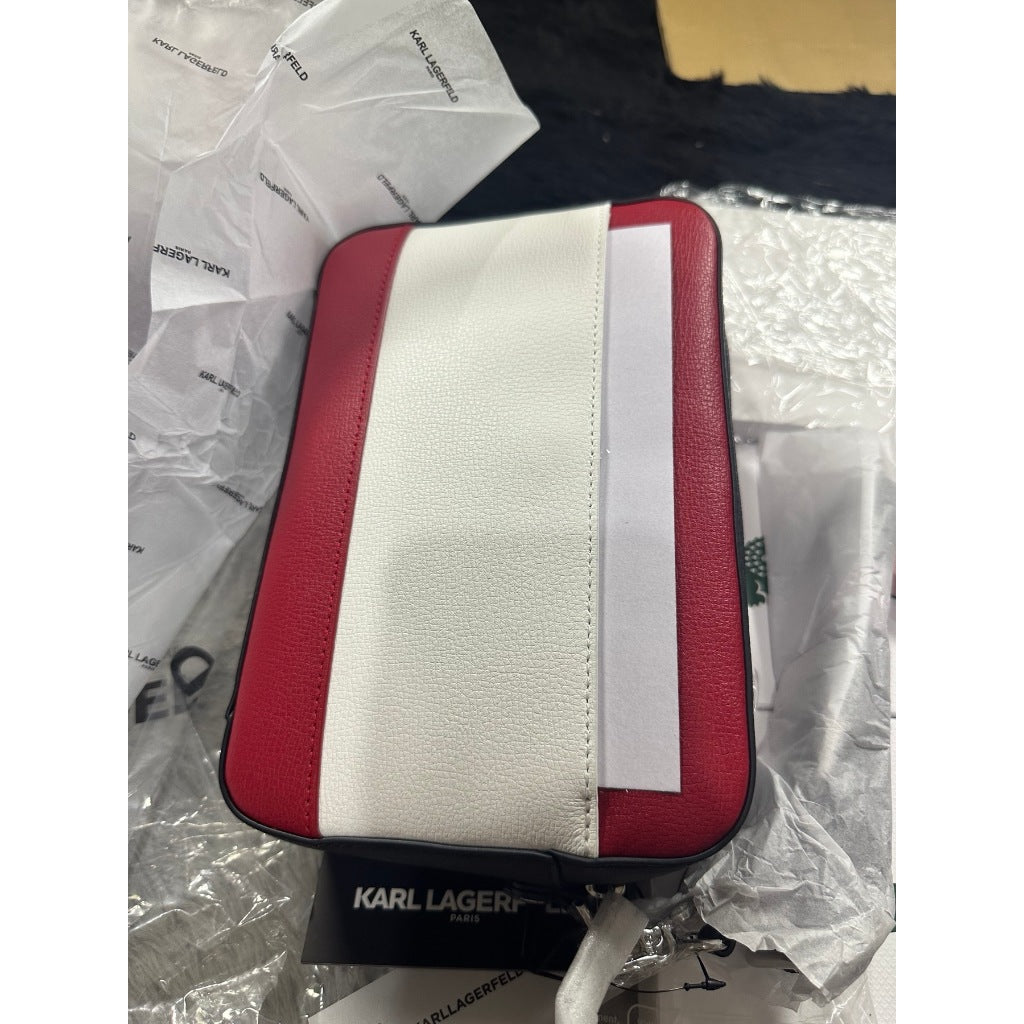 ORIG & IMPORTED Karl Lagerfeld Paris KL Ikons Red Camera Crossbody Bag