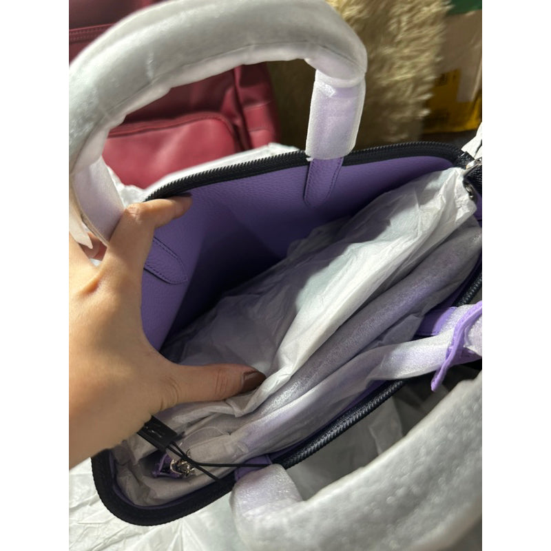 ORIG & IMPORTED LCT Women's Anna Reversible Canvas Tote Bag in Black/Purple