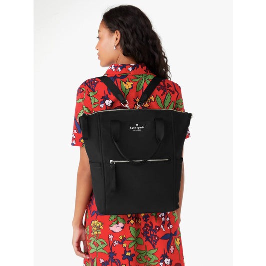 ORIG & IMPORTED KS Chelsea Convertible Backpack Black Nylon Large Bag