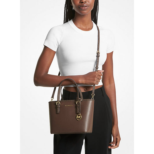 ORIG & IMPORTED MK Jet Set Travel Extra-Small Top-Zip Tote Bag Mocha Brown
