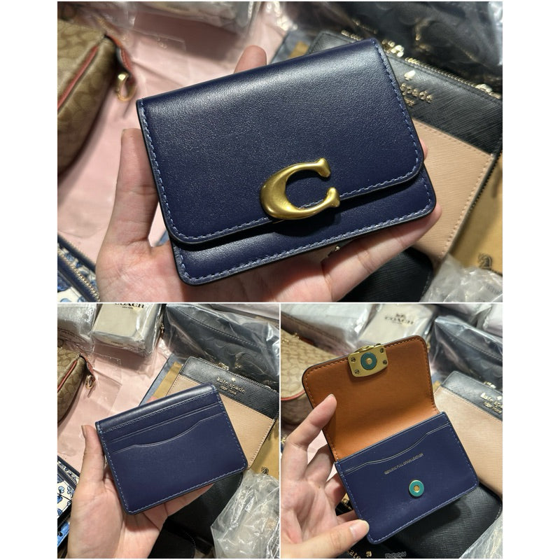 ORIGINAL & IMPORTED COACH Retail Bandit Card Case Small Flap Wallet in Brown and Green