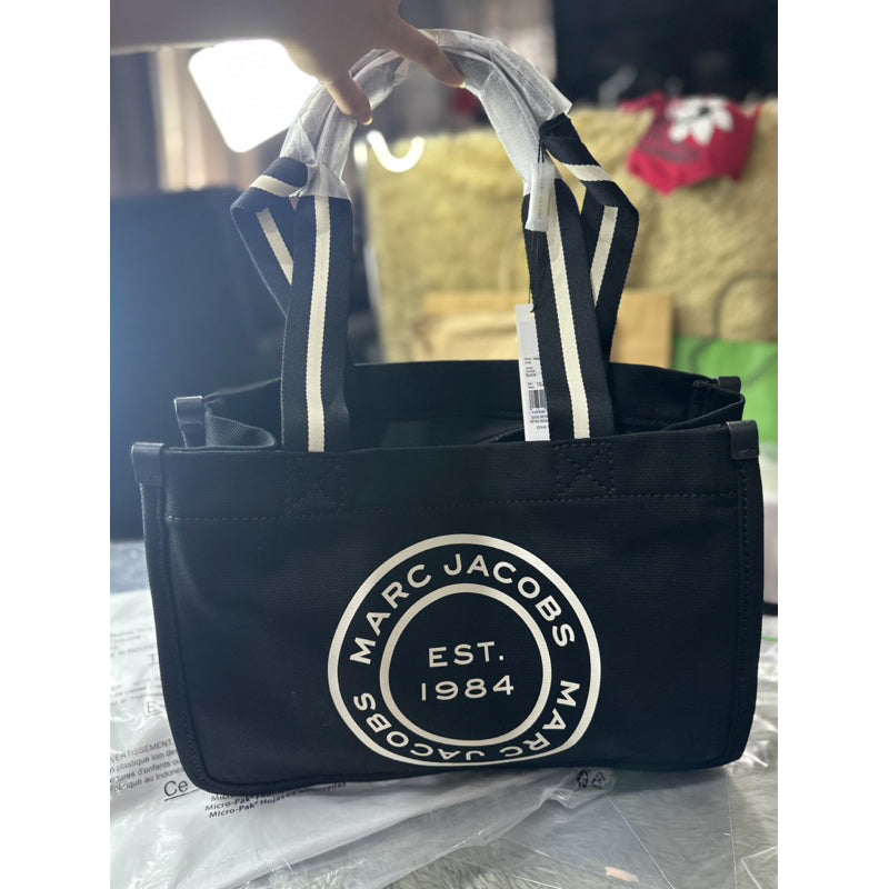ORIG & IMPORTED MJ Signet Canvas Medium Tote Bag Black