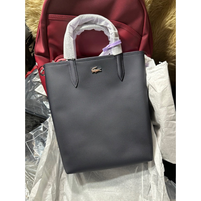 ORIG & IMPORTED LCT Women's Anna Reversible Canvas Tote Bag in Black/Purple