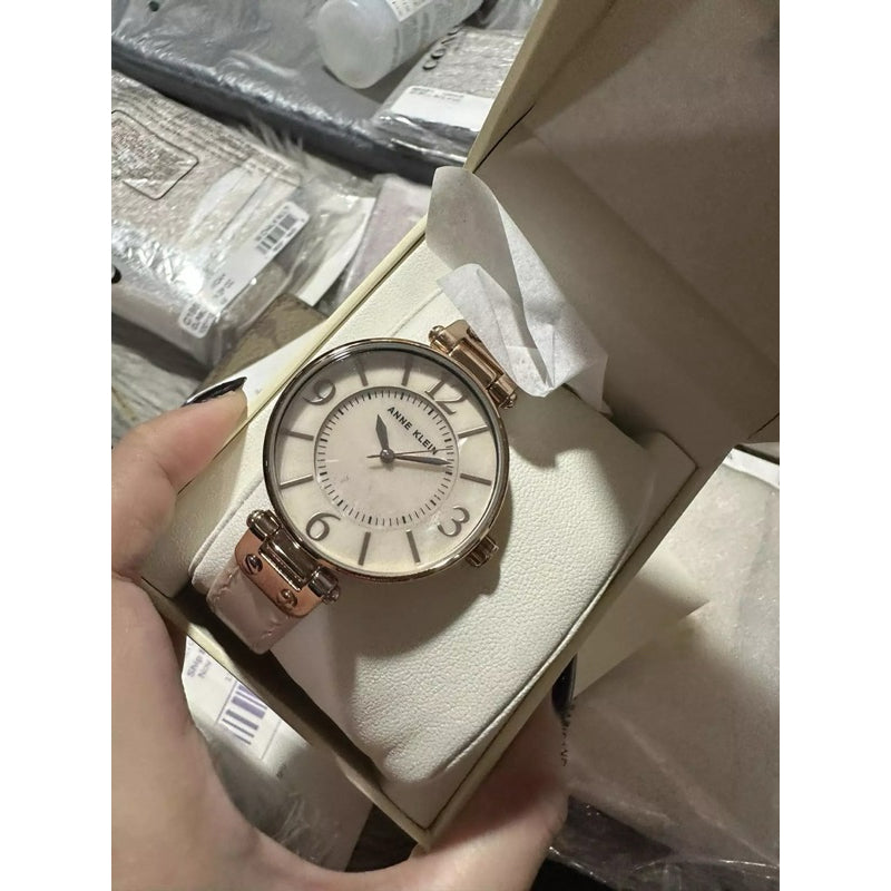 ORIG & IMPORTED AK Klein Women's Japanese Quartz Dress Leather Watch Pink 10/9168RGBH