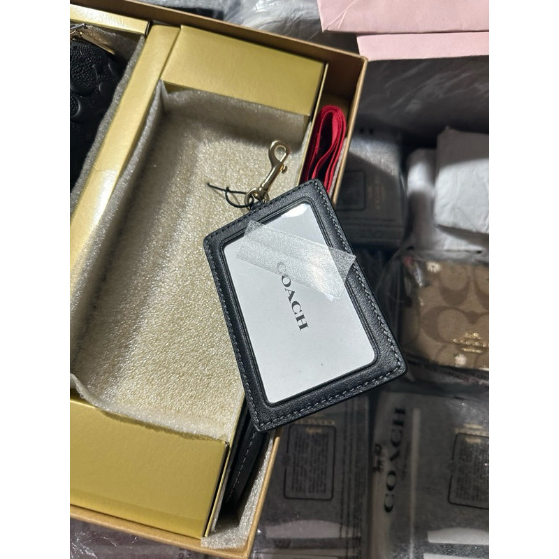 SALE! ❤️ ORIG & IMPORTED CCH Boxed Pencil Case And Id Lanyard Set In Signature Leather in Black