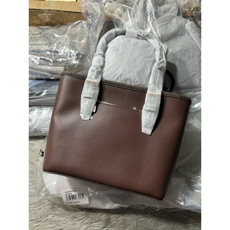 ORIG & IMPORTED MK Jet Set Travel Extra-Small Top-Zip Tote Bag Mocha Brown