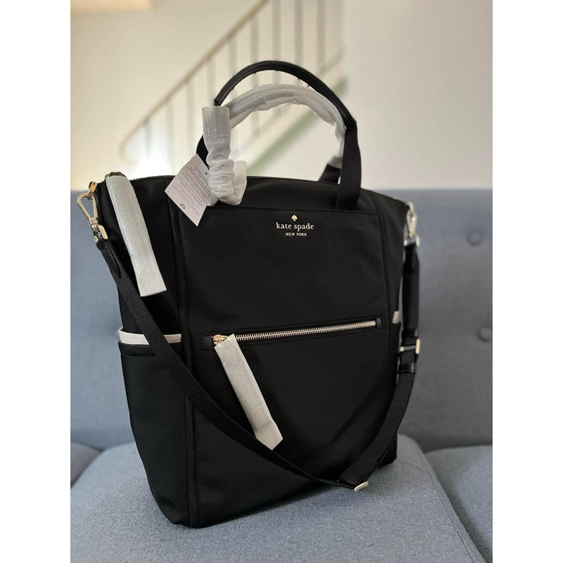ORIG & IMPORTED KS Chelsea Convertible Backpack Black Nylon Large Bag