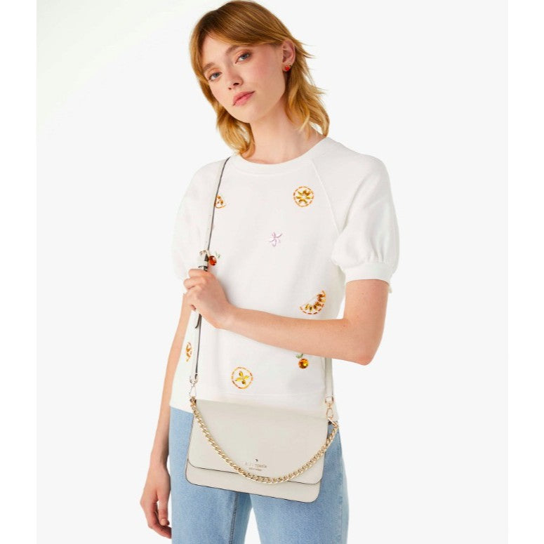 ORIG & IMPORTED KS Madison Flap Crossbody Bag in White/Black/Beige/Pink/Red
