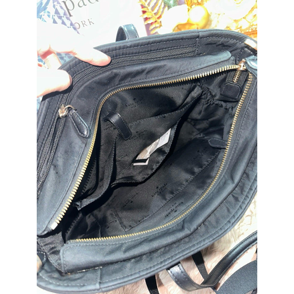 ORIG Preloved KS Chelsea Medium Satchel Nylon Bag - Black